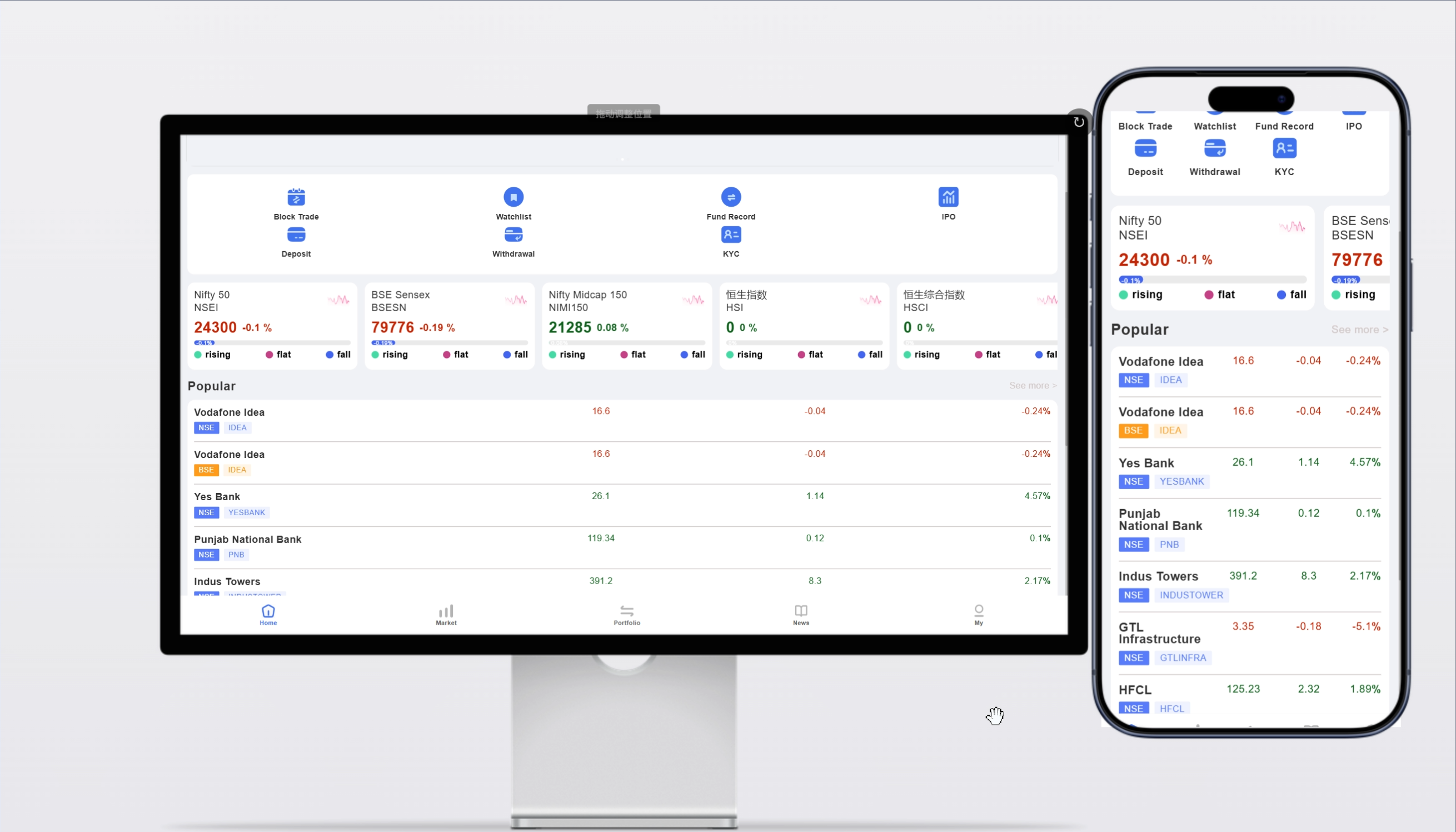【精品印度版】股票源码 | 英语印地语 股票大宗募股高端